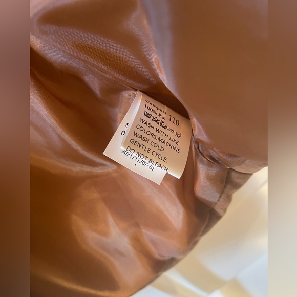 Toddler Girls Camel Solid Zipper Up Coat 4-5 Y - Picture 6 of 6